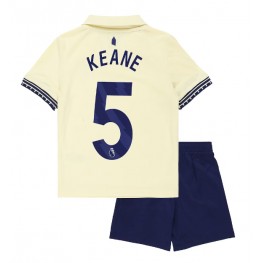 Everton Michael Keane #5 Uit tenue Kids 2025-26 Korte Mouw (+ Korte broeken)